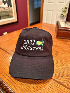 The Masters 2021 Masters Tournament Logo Hat Black & White with tags
